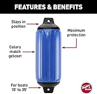 Vista 3 de Taylor Made Products Super Gard - guardabarros inflable de vinilo para barco.