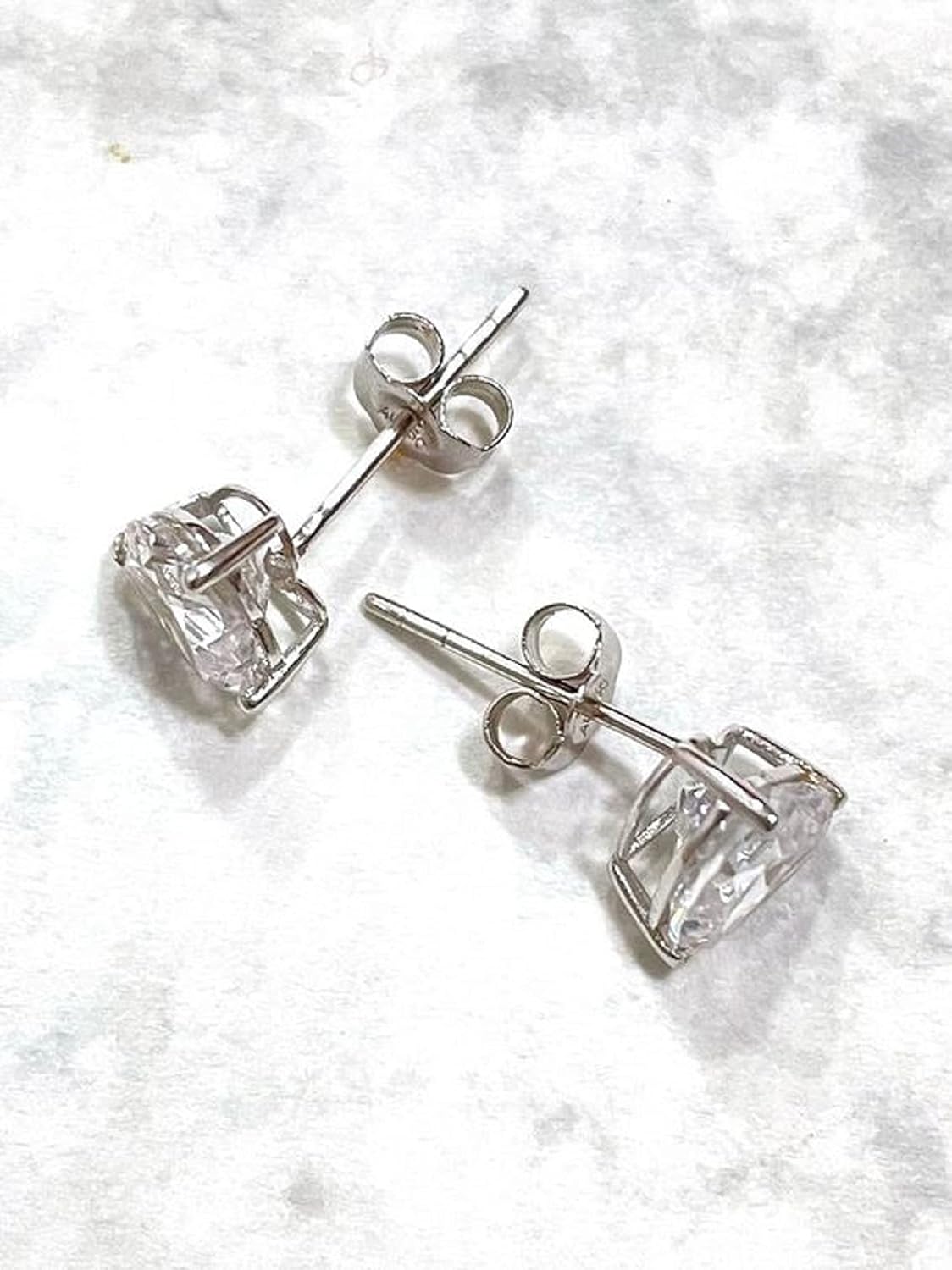 Exquisite SOLID 18k White Gold Diamond Earrings and Necklace SET for women 3.5 carat Diamond Jewelry Love Heart Shaped Pendant Necklace 18 inch Stud Diamond Heart Stud Earrings Lady HANDMADE Jewellery - Image 7