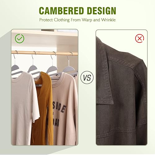 Miniatura 6 de Paquete de 20 perchas de plástico resistentes con diseño antideslizante, perchas delgadas que ahorran espacio, ganchos giratorios de 360 con