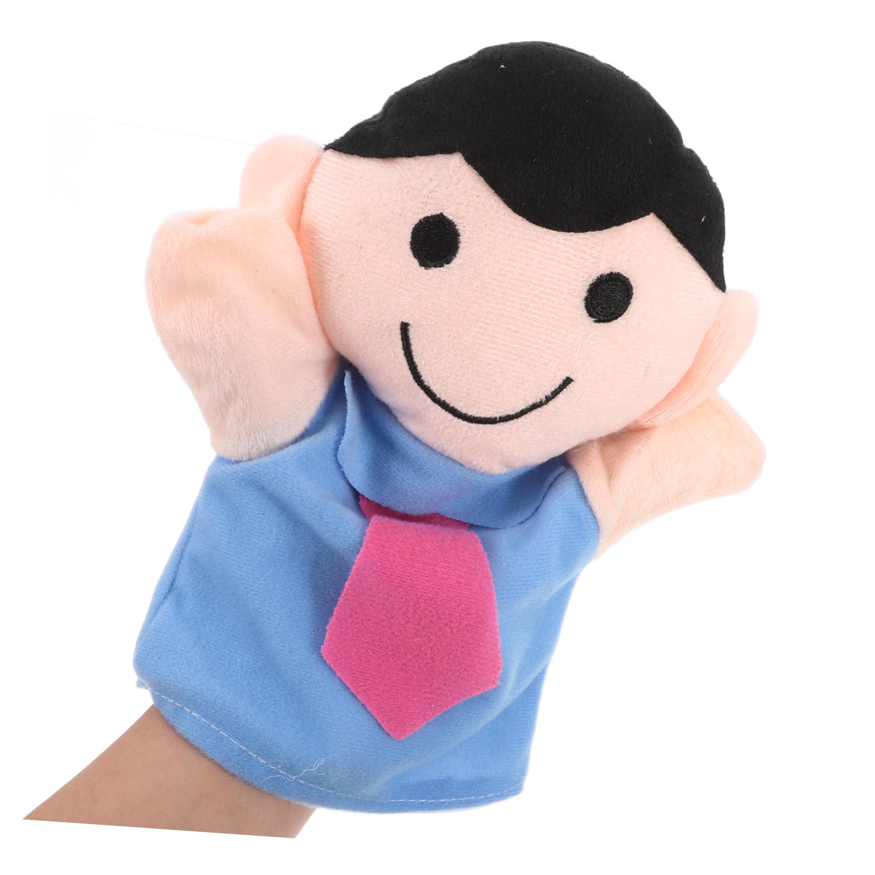 Garneck 6pcs Family Hand Puppets Toddlers Interactive Role Play Puppets for Boy Girl Includes Grandpa Grandma Dad Mom Daughter Educational Toys for Year - Image 3