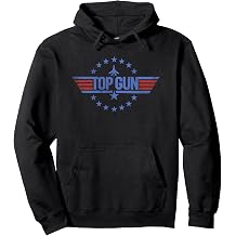 Top Gun Round Stars Circle Logo Pullover Hoodie