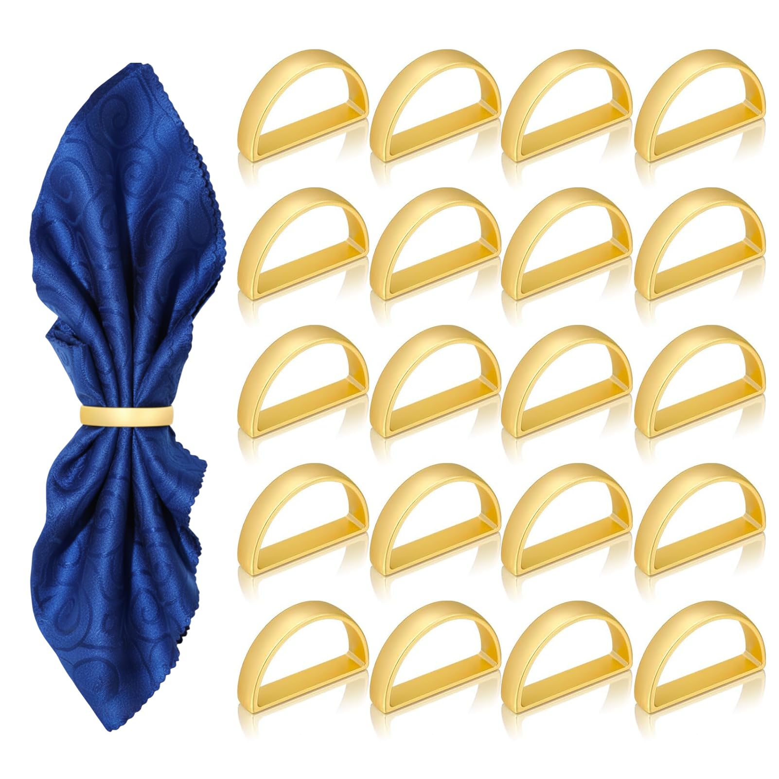 Serviettenringe, Tischdekoration, Weihnachts-Küchendekoration, Herbst-Serviettenringe, für Hochzeit, Bankett, Party und den täglichen Gebrauch (4,8 x 3,4 x 1 cm), 20 Stück