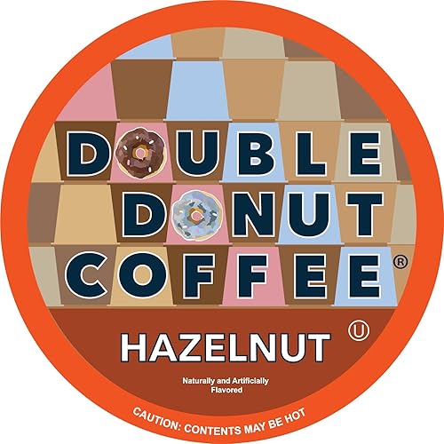 Miniatura 56 de Double Donut Coffee Paquete variado – Cápsulas de café reciclables con sabor a una sola porción, 24 unidades para cafeteras Keurig K-Cup