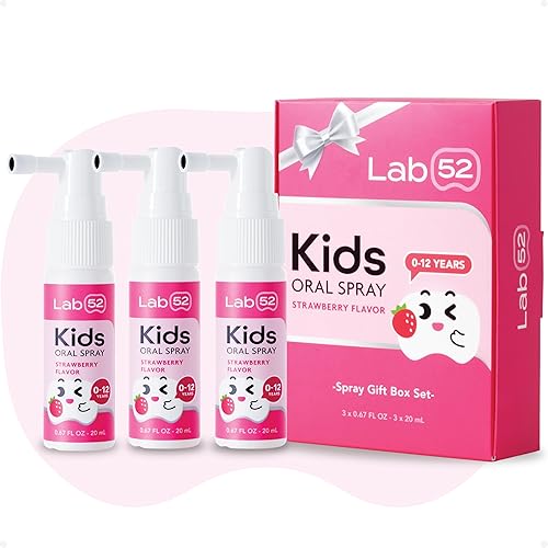 LAB52 - Caja de regalo en aerosol oral para niños, ayuda de pasta de dientes para cuidado bucal diario y aliento fresco, aprobado para niños sin