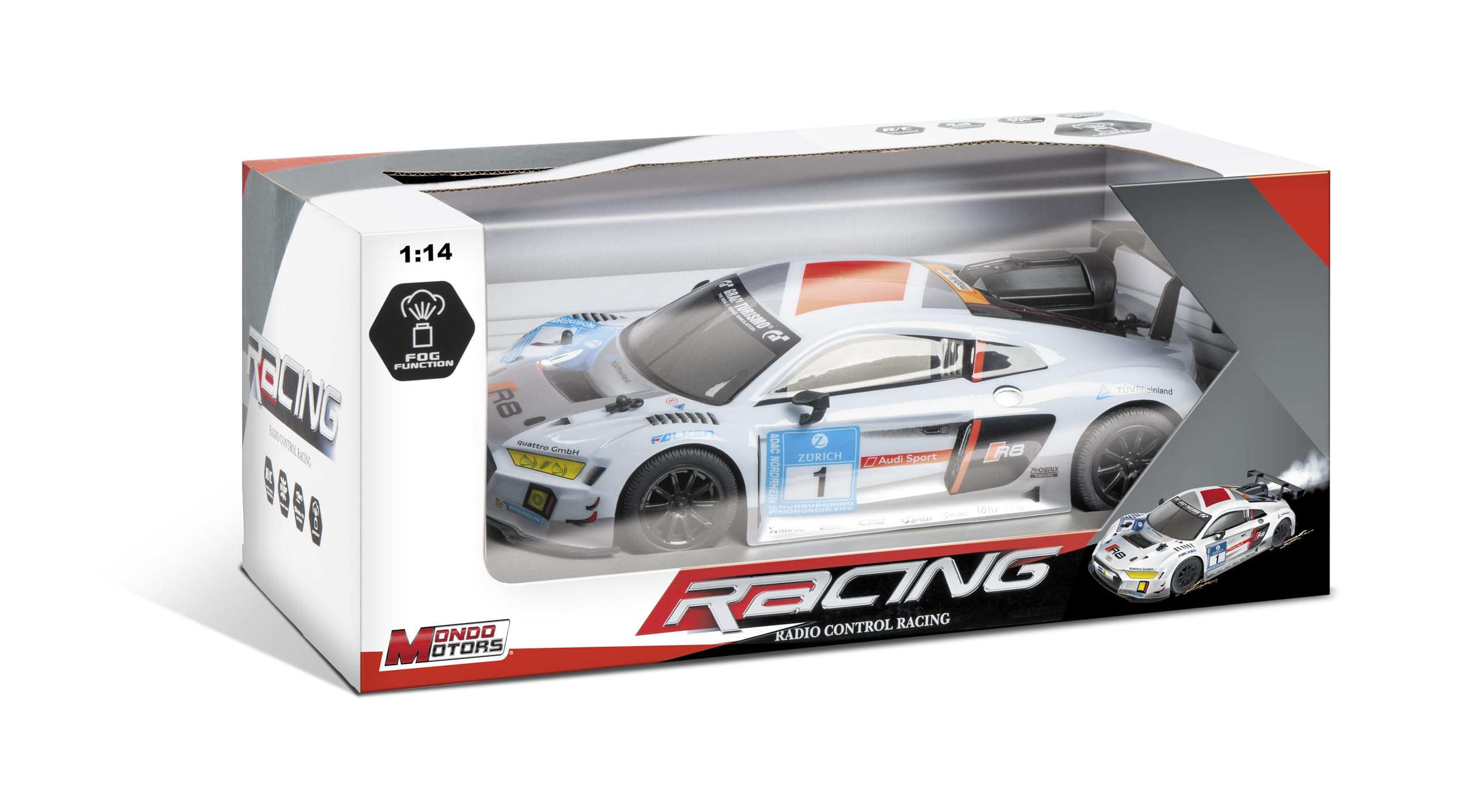 Mondo Motors - AUDI R8 FOG FUNCTION - model zdalnie sterowany w skali 1:14 - EFEKT DYMU 63799