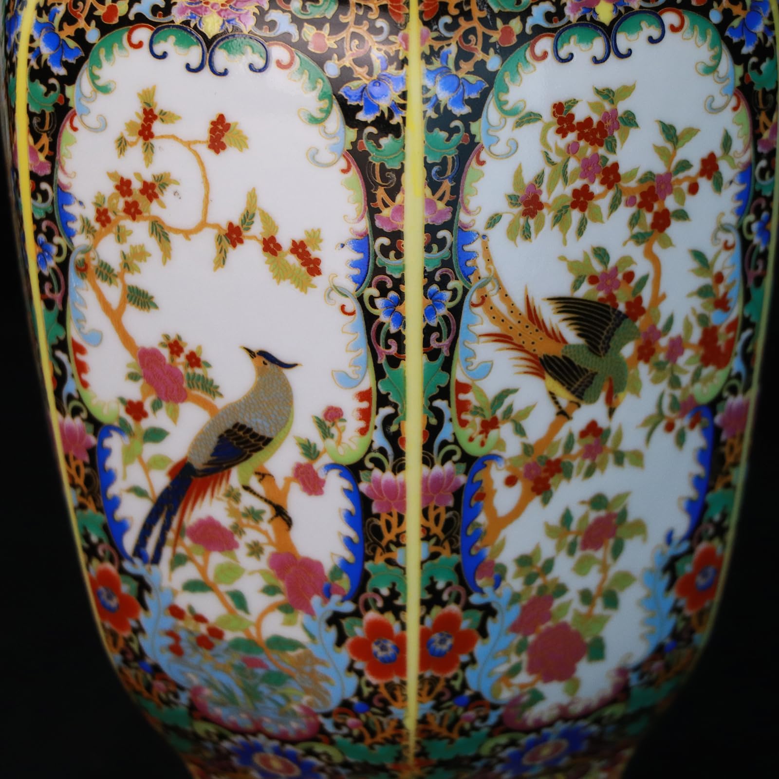 The Best Chinese Vase Picks for 2026 2 Kaolirra Antique Ceramic Vase - 9.8 Inch Vintage Famille Rose & Enamel Floral Bi — product photo