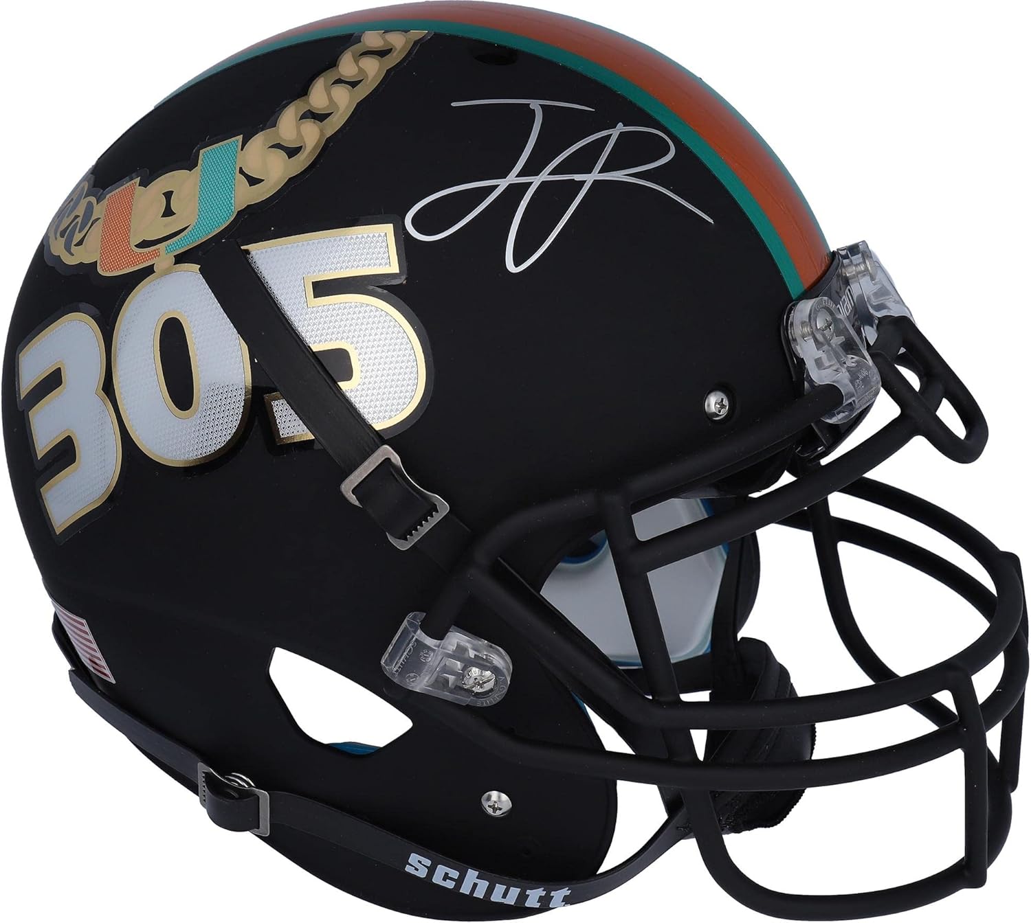 Jaelan Phillips Miami Hurricanes Autographed Schutt Tradition Authentic Helmet - Fanatics Exclusive - Autographed College Helmets