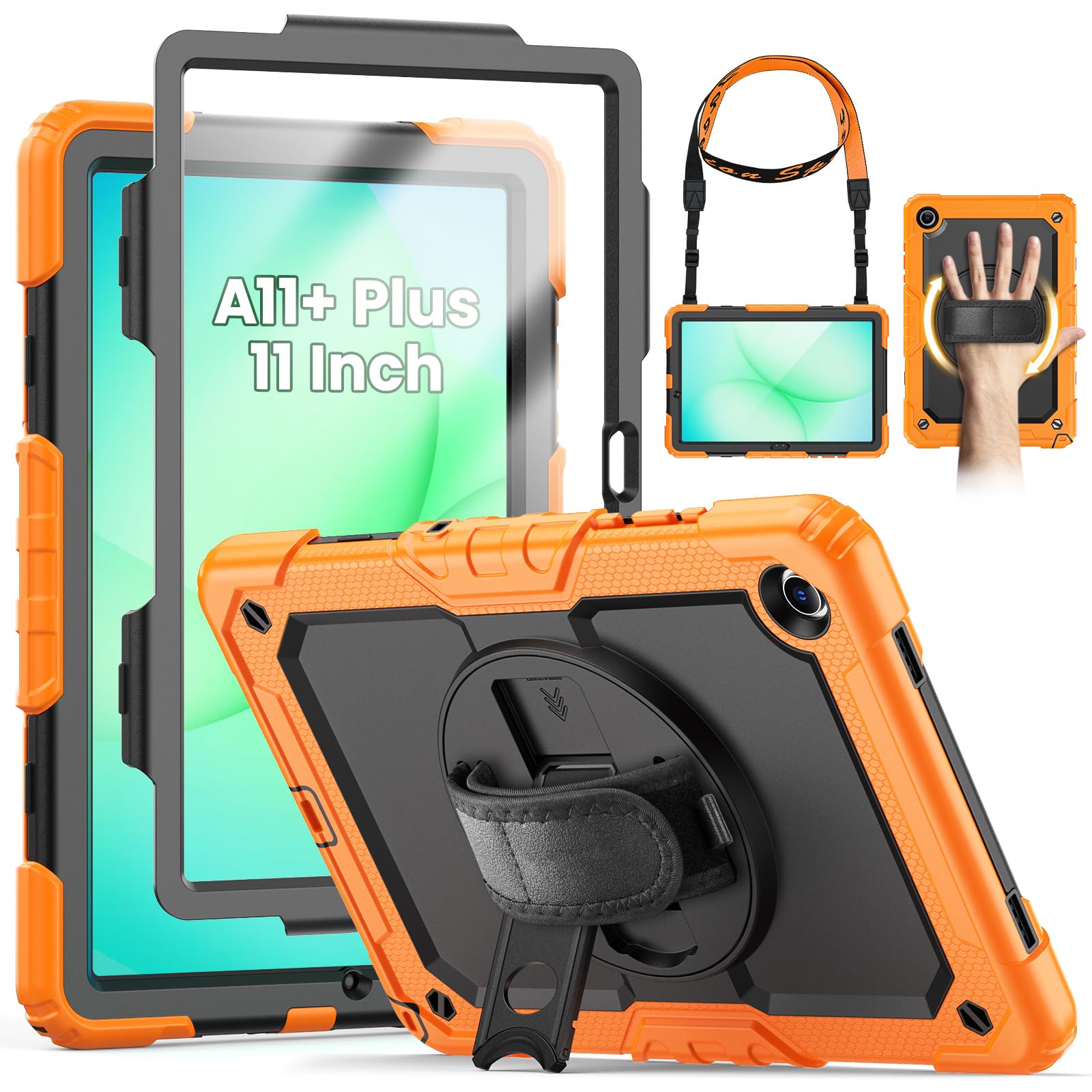 Coque Samsung Galaxy Tab A11+/A9+ Plus SEYMCY antichoc orange - 8