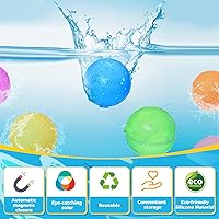 Vista 7 de 12 globos de agua reutilizables – Bolas de agua de llenado rápido para niños de 4 a 8 años – Bomba de agua autosellante recargable para fiesta