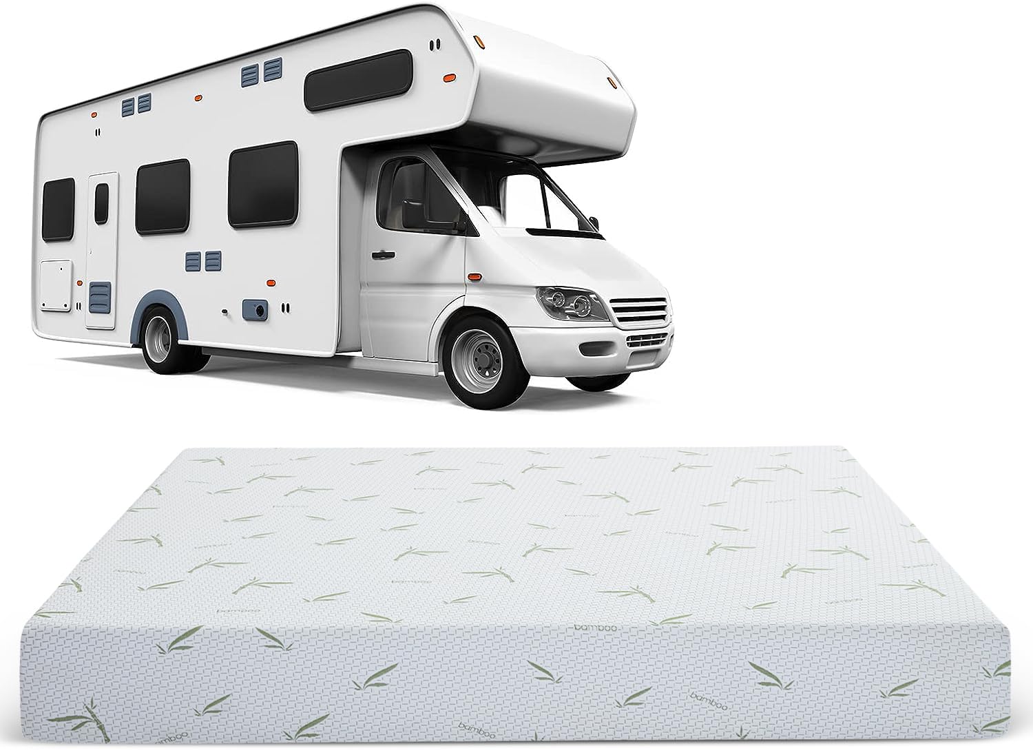 RV Mattress Short Queen, 10 Inch Memory Foam Camper Mattress Bed in a Box Made in USA, Short Queen Size for RVs, Trucks, Campers & Trailers, Medium Firm for Pressure Relief, 75