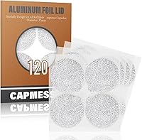 Vista 1 de CAPMESSO Cápsulas de café de papel de aluminio - Tapas de aluminio adhesivas de aluminio para reutilizar cápsulas originales Nespresso cápsulas