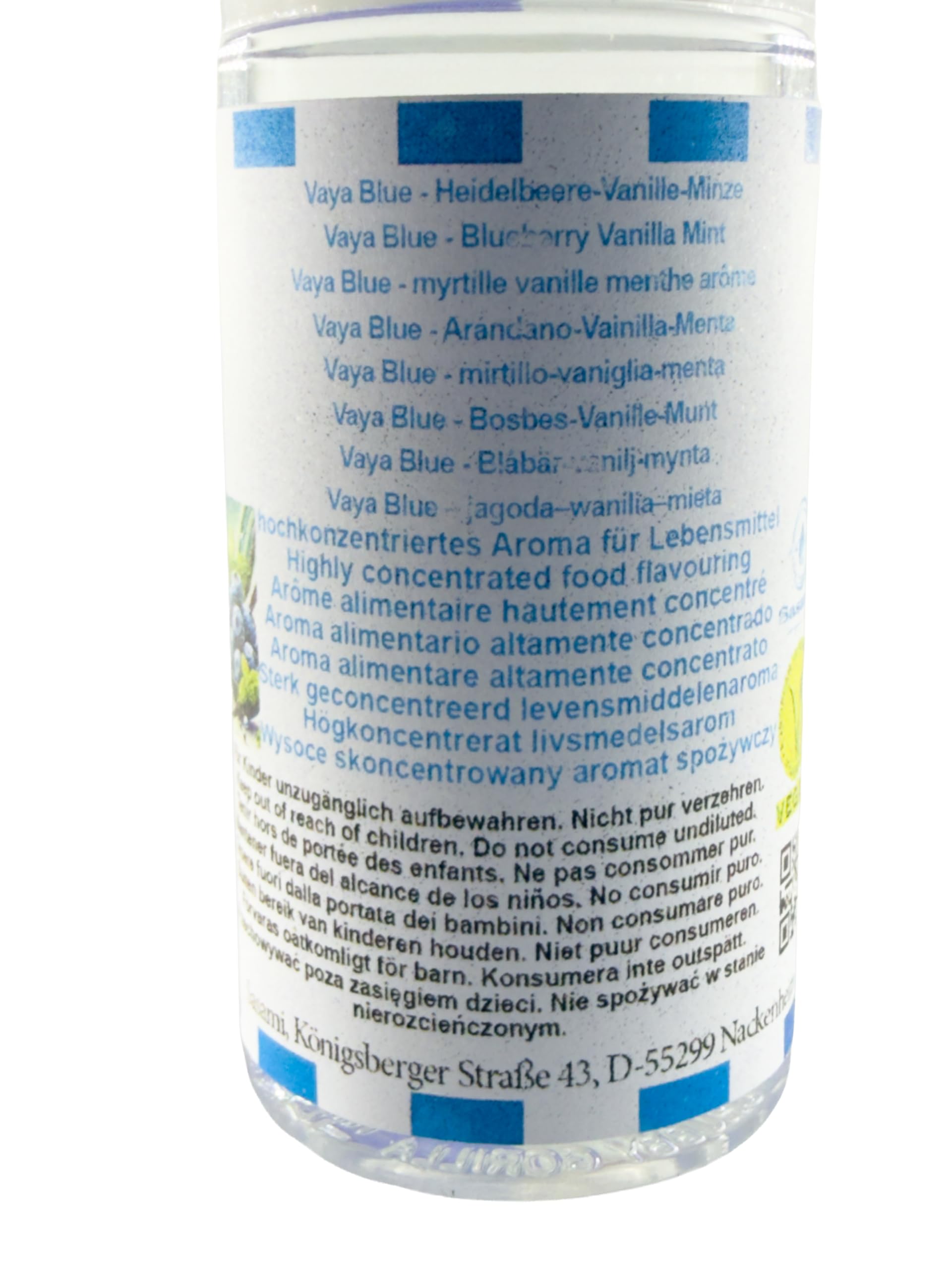 Vaya Blue – jagoda–wanilia–mięta aromat wegański – Sasami koncentrat – 100ml