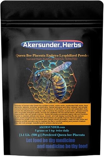 Miniatura 1 de Polvo de feto de abeja reina liofilizada cruda liofilizada embrión de placenta de abeja reina liofilizada 17.64 oz. Sin adulterar