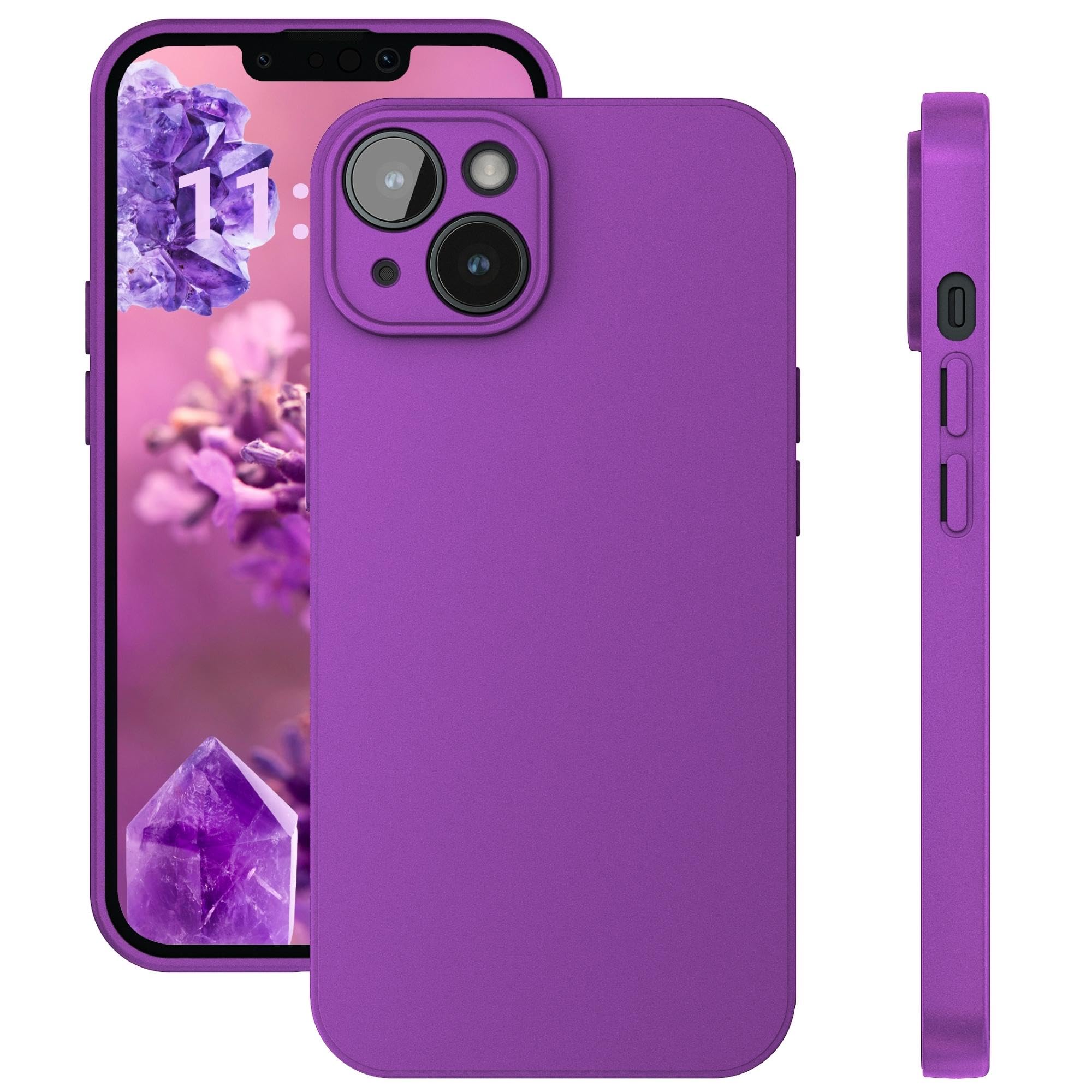 ELEVAVIDA Handyhülle für iPhone 14 glänzend dunkelgrün trans