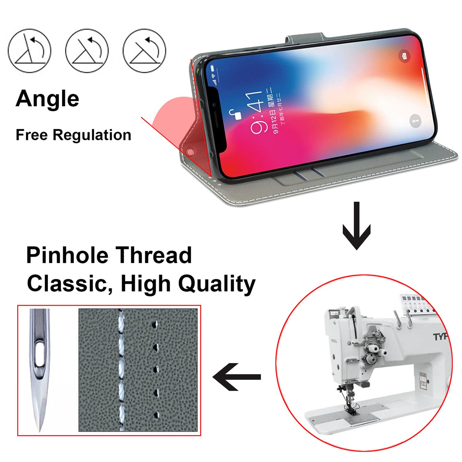 Custodia Portafoglio In Pelle Per Alcatel 1S 2020 E 3L 2020 – Chiusura Magnetica E Porta Carte, Farfalle Blu
