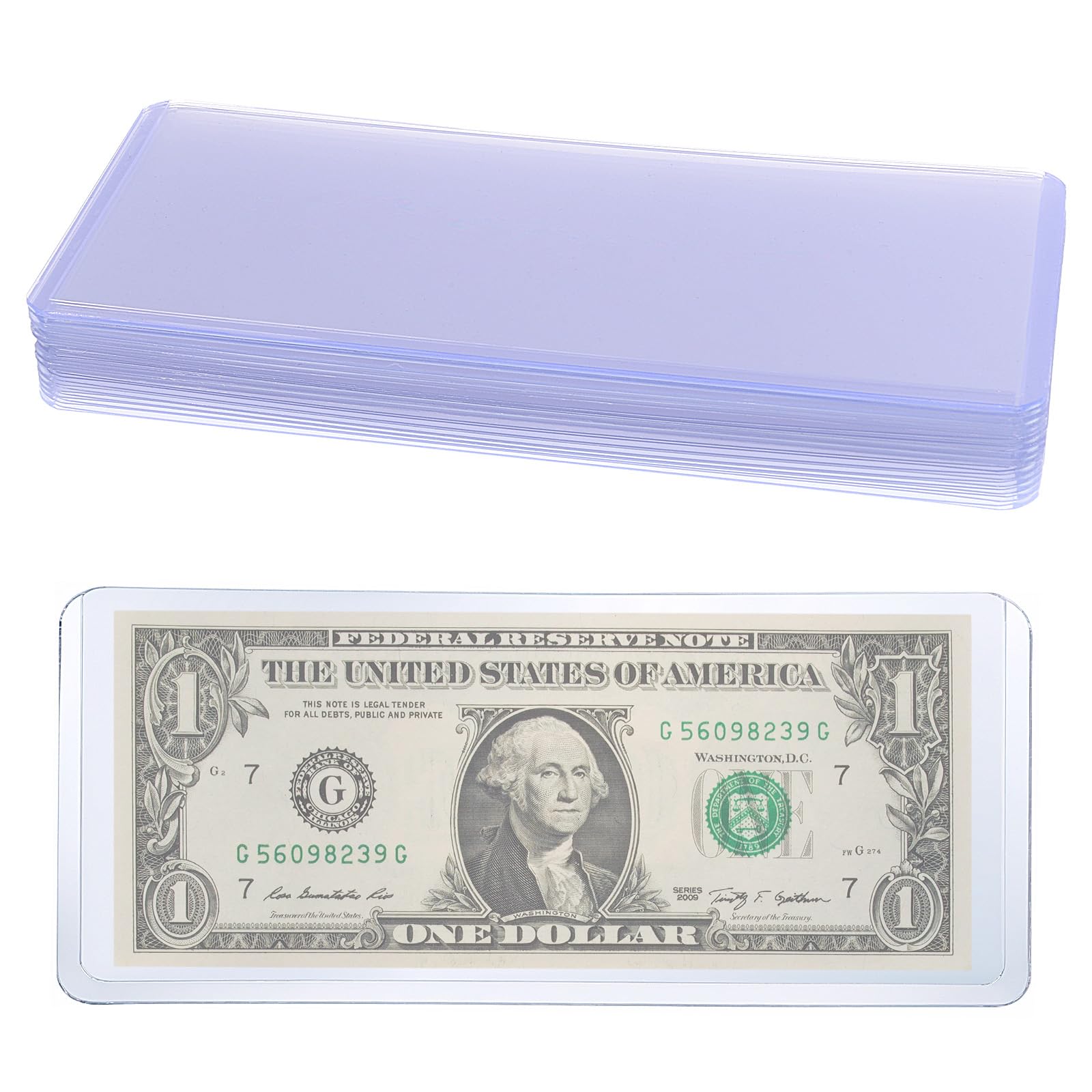 20 Blatt Geldscheine Aufbewahrung Dollar Billhalter Aufbewahrungsbox Wasserdichte Währungshüllen Display Schutzhülle Transparente Pvc Währungshüllen für Bargeld- und Banknotensammler Spielzeug