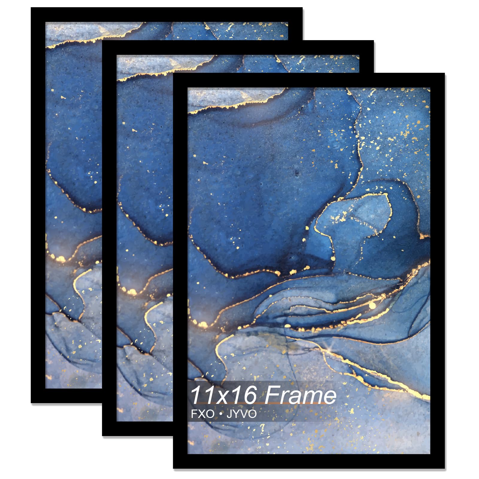 Photo 1 of 11x16 Picture Frame Set of 3 for Photo Poster Horizontally/Vertically