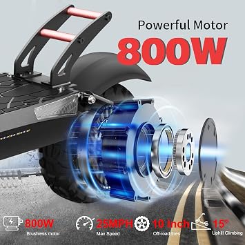 NANROBOT T1 Scooter Adults Teens Top Speed Long Range Fast Kick Scooter Foldable Waterproof Commuter Sport Scooters 10 Off-Road Tires 265 lb Capacity