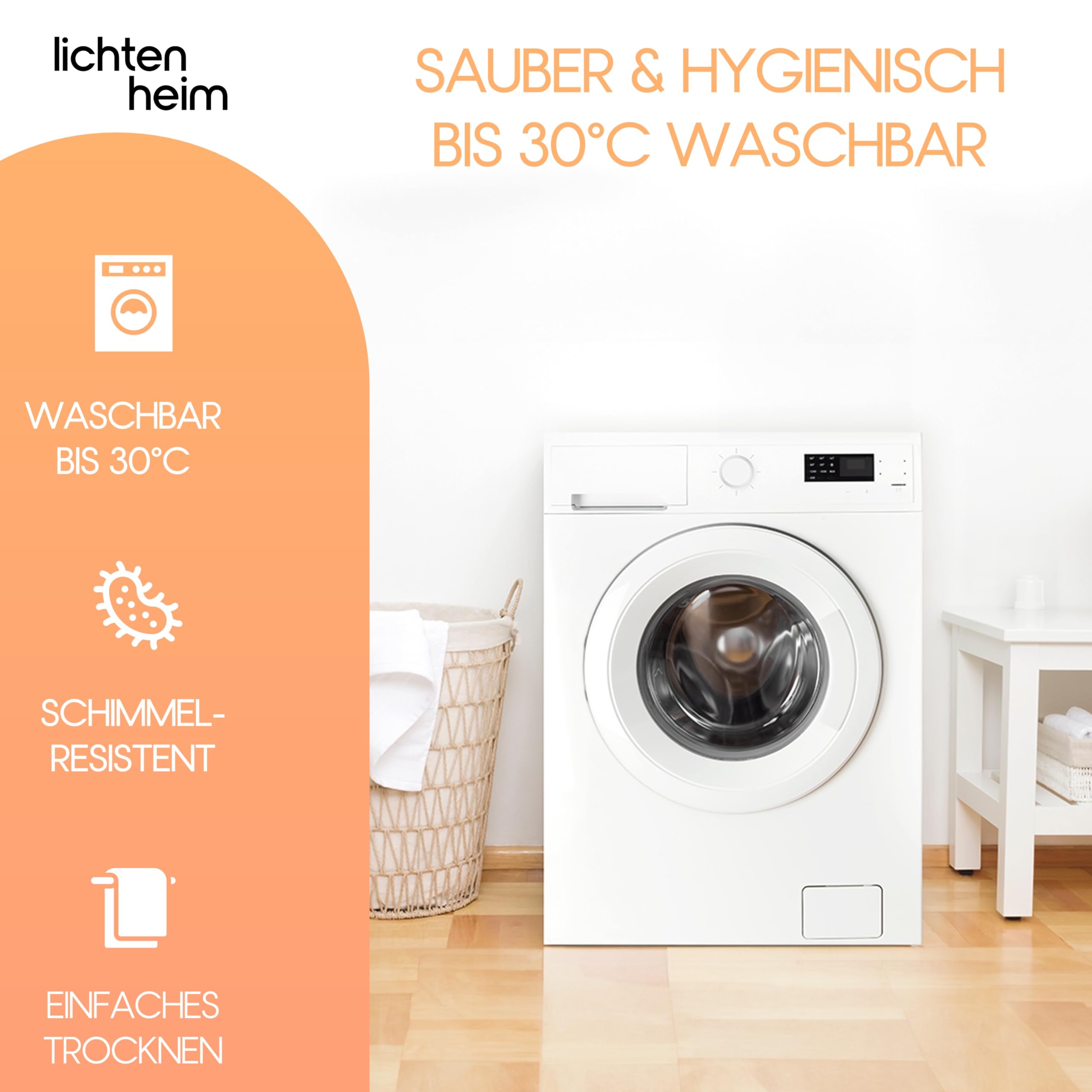 LICHTENHEIM Douchemat, antislip, gevoelig 100 x 40 cm