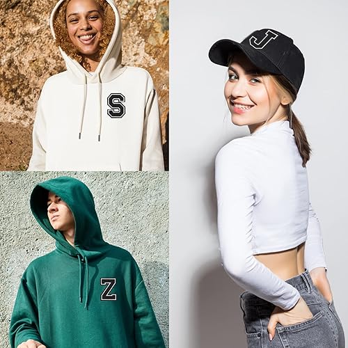 Miniatura 4 de 3 parches de letras termo-adhesivas de 3.14 pulgadas, parche de letras bordadas completo, letras del alfabeto de hierro A-Z, parches para coser para