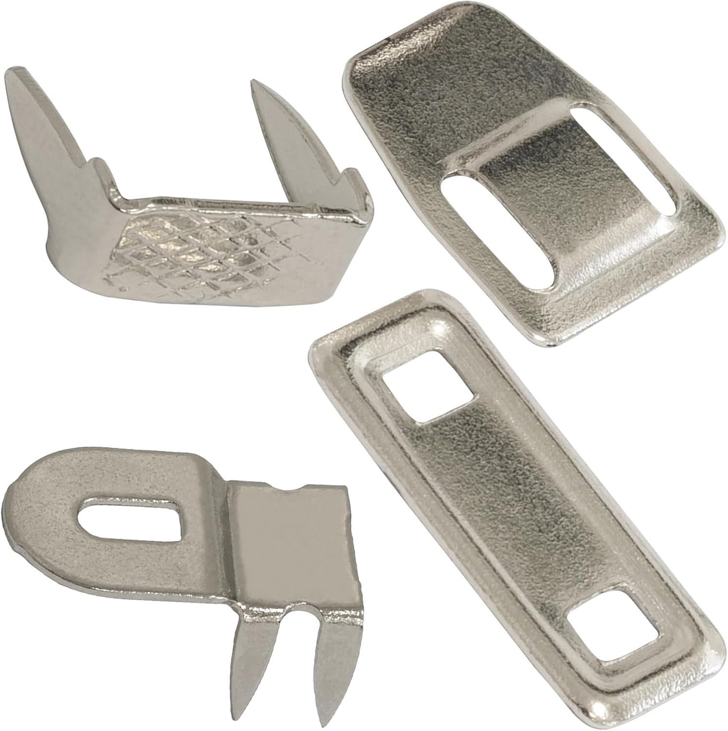 AERZETIX - C71151 - Set of 10 hooks (40 pieces) for classic trousers skirts tunics - steel - silver color - haberdashery sewing clothes crafts hardware