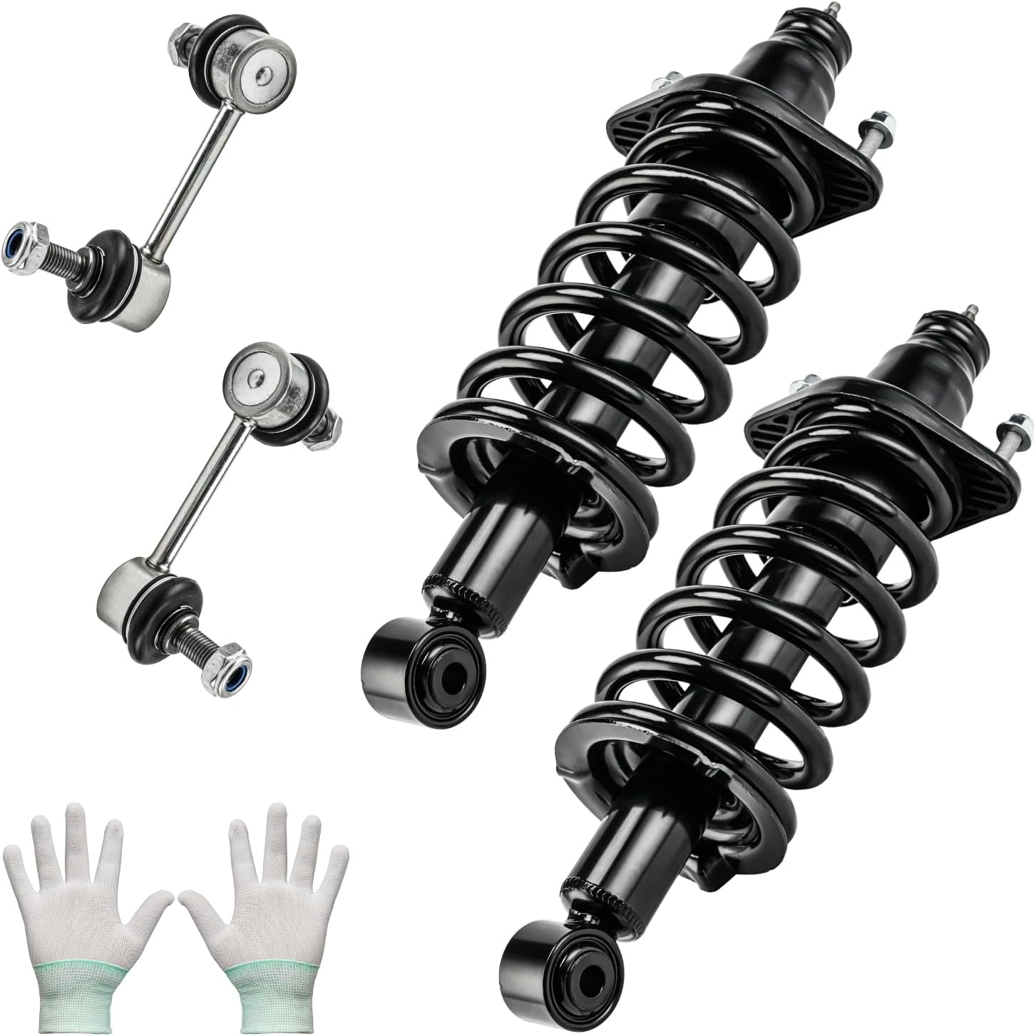 KAX Rear Complete Strut & Coil Spring Assembly Sway Bar Link Stabilizer for 2007-2011 Honda CR-V, Replaces OE#: 172497L/172497R K750151/K750156