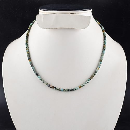 Miniatura 196 de Gargantilla de piedras preciosas naturales, cuentas redondas facetadas, joyería chapada en plata, cristales curativos, cumpleaños, hecho a mano