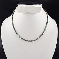 Vista 232 de Natural Moonstone Gemstones Choker Necklace, Faceted Rounds Beads, Silver Plated Jewelry, Healing Crystals, Birthday, Handamde, Minimalist, Women