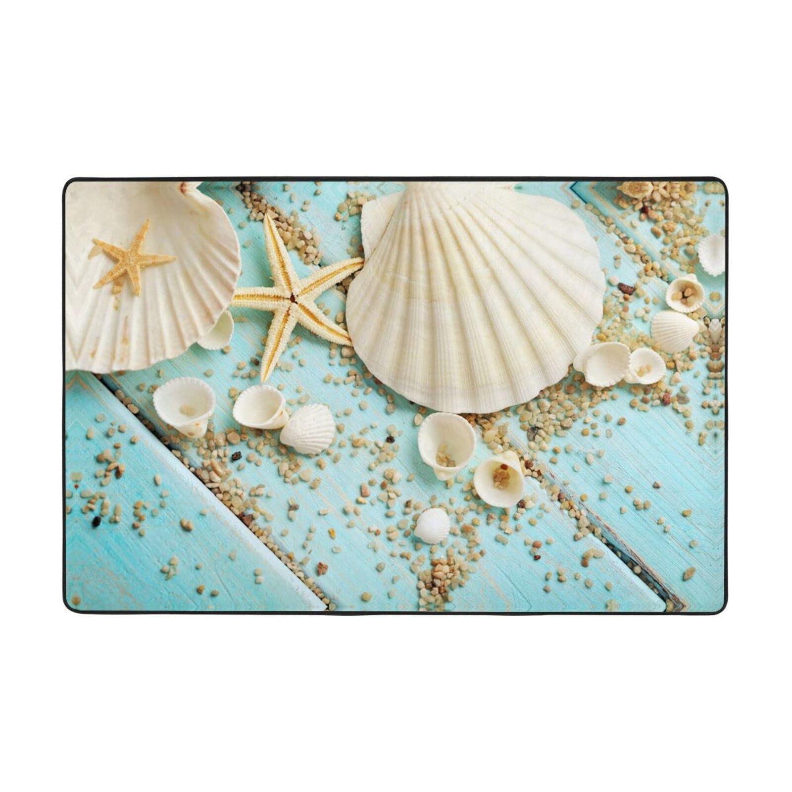 Tapis de salle de bain bleu super doux grand format pour salon et chambre moderne