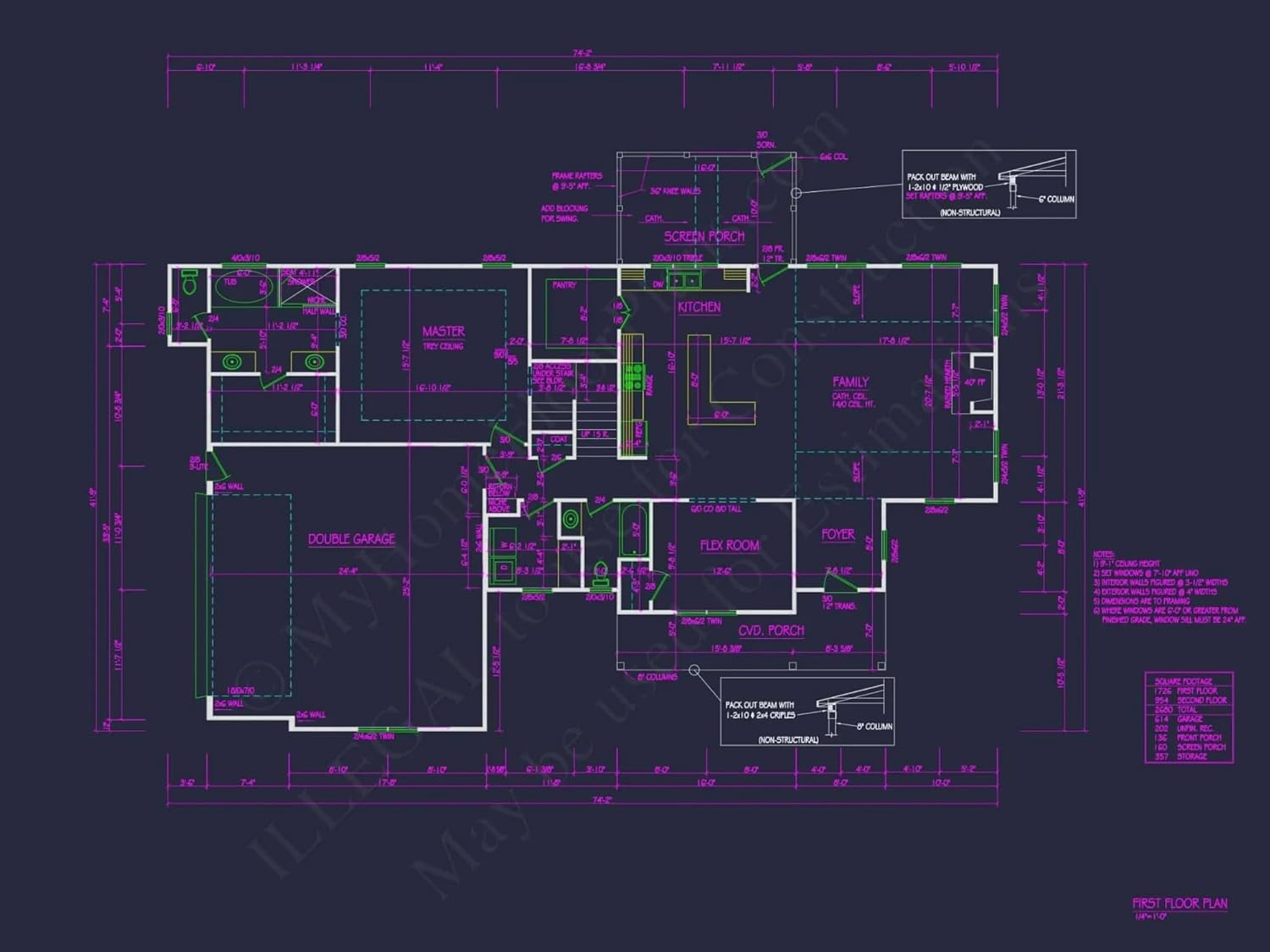 20-1113 HOUSE PLAN - Modern Barn-Style House Plan with CAD Blueprints & Designs