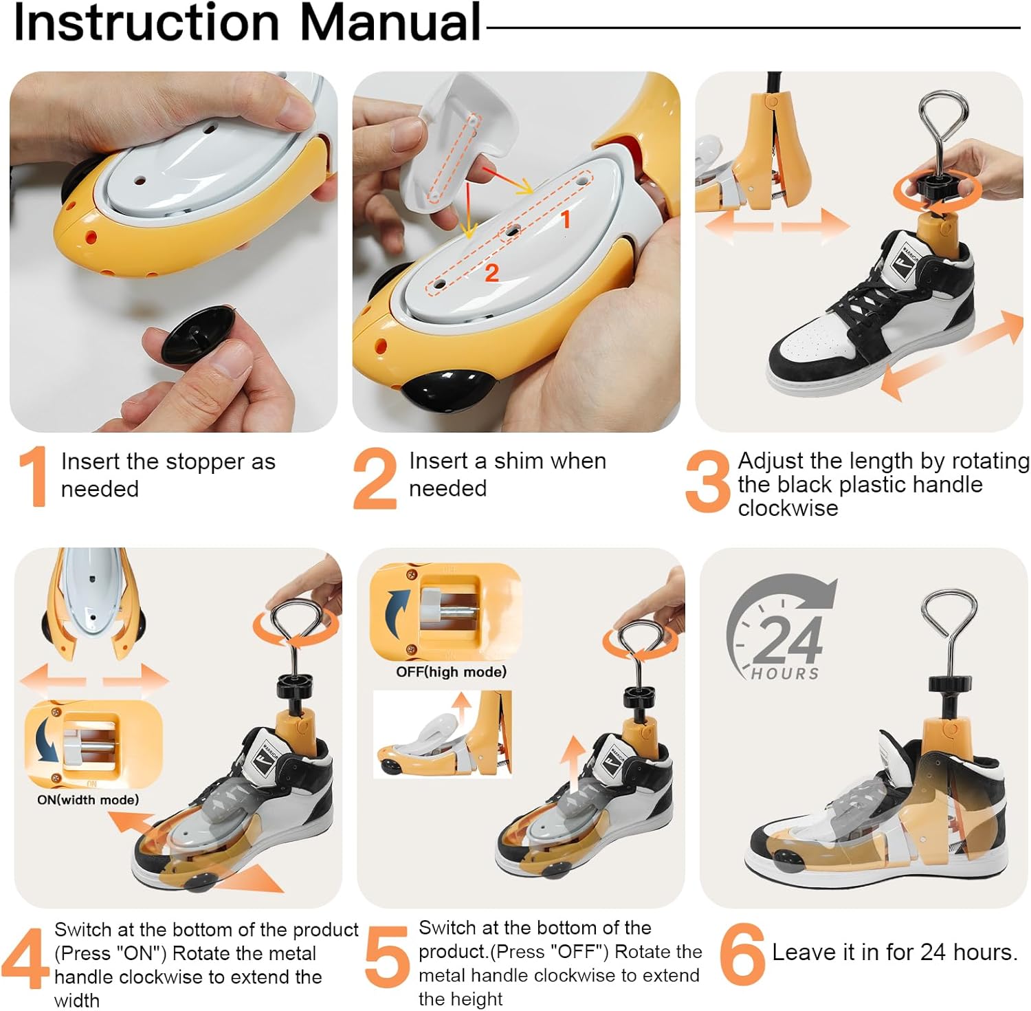 Shoe Stretcher Women Men, Boot Stretcher for Wide Feet, Shoe Tree Adjustable Boot Widener Expander (1 Pcs Not a Pair)