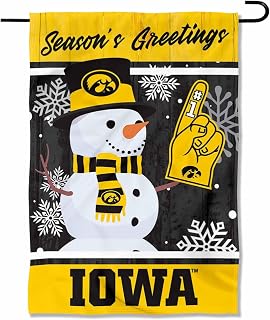 Iowa Hawkeyes Holiday Winter Snow Garden Banner Flag