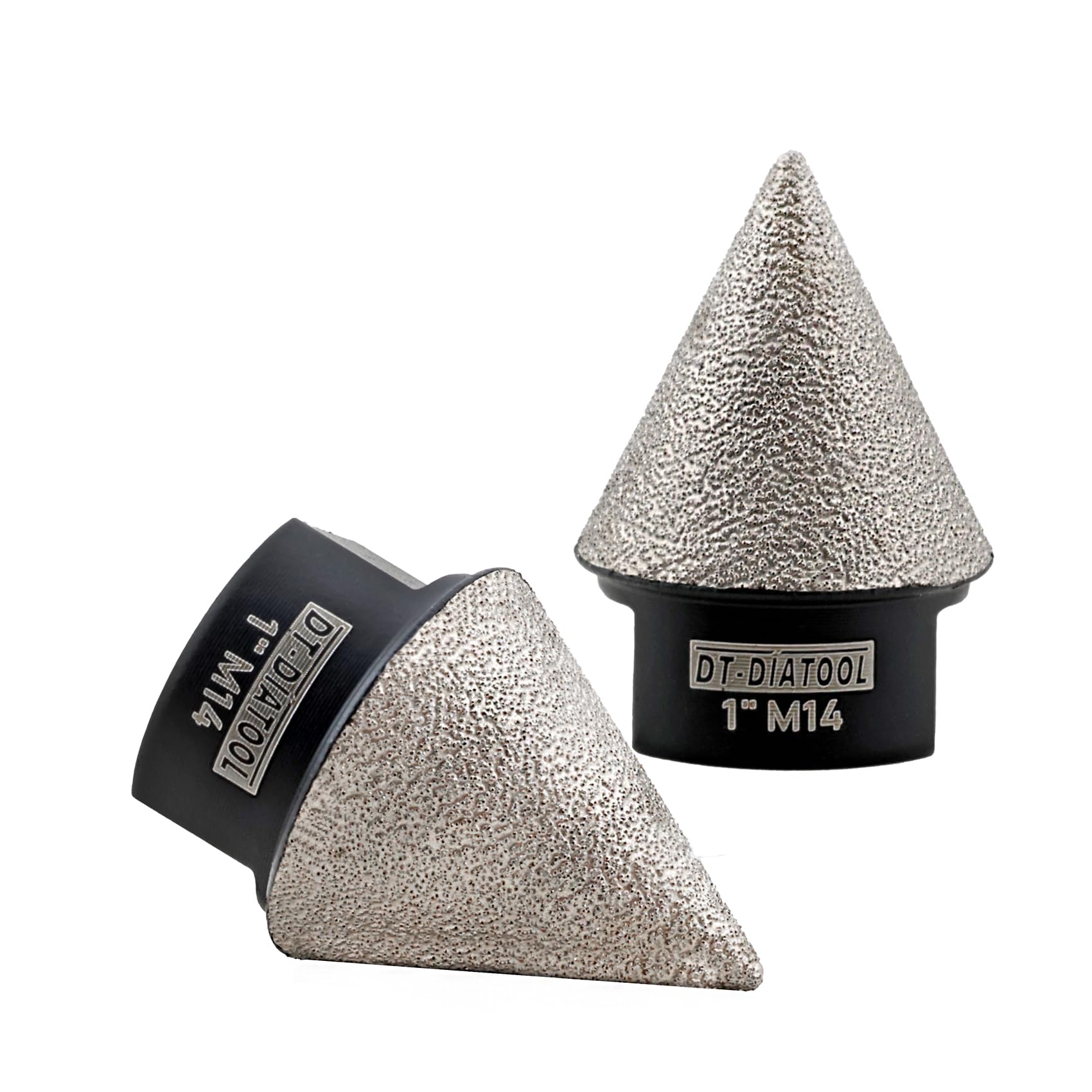 DT-DIATOOL Diamond Beveling Chamfer Bit 25mm 2 pieces for Tile Porcelain Ceramic Granite Marble Existing Holes Enlarging Polishing Shaping Trimming Repairing โ image 1
