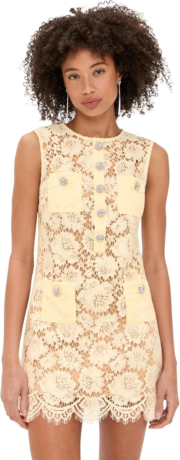 Self Portrait Women's Fine Lace Mini Dress