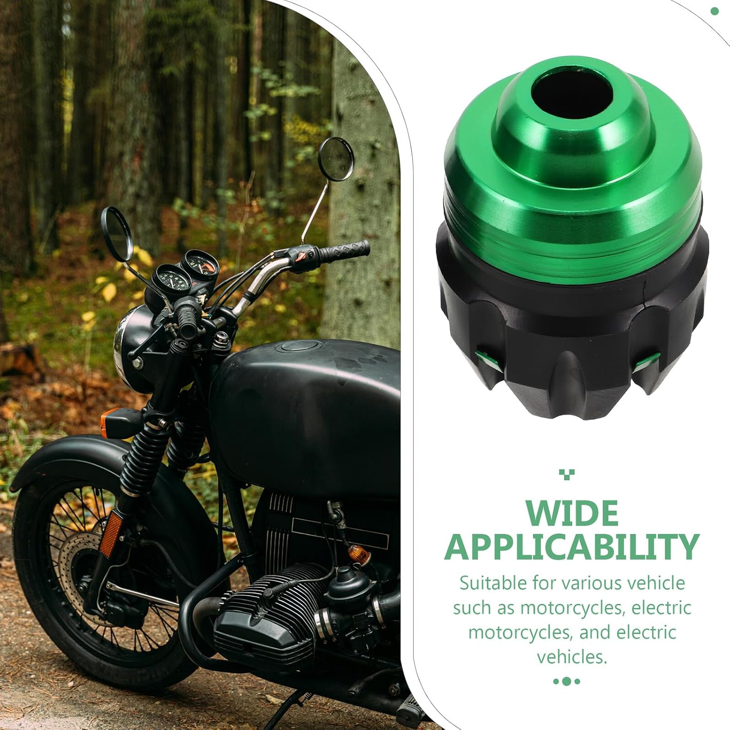 4pcs Motorcycle Front Fork Protectors Front Fork Crash Sliders Suspension Covers for Electric Scooters Green