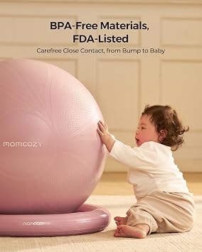 Momcozy BirthEase Pregnancy Ball Set, Birthing Yoga Ball with App Courses