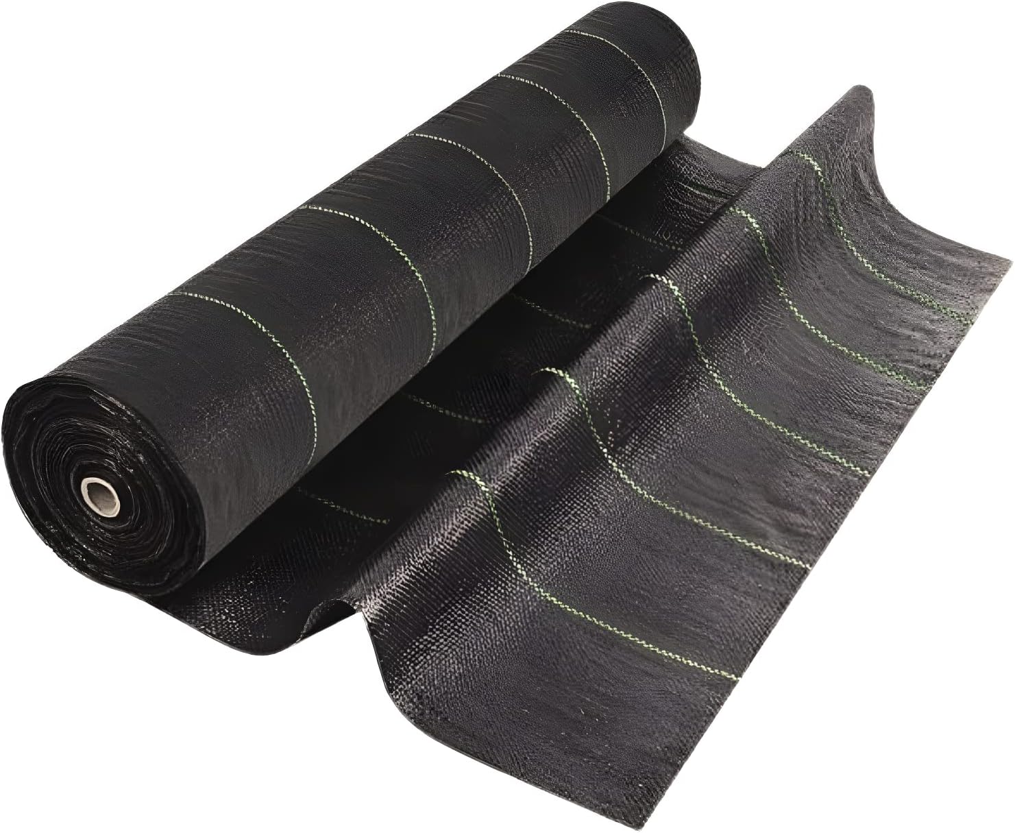 Byson Heavy Duty Weed Control Membrane Garden Weed Barrier Fabric for Landscaping Driveway Gravel Artificial Grass Lawn Underlay Black Woven Roll Ground Cover 6 x 50 Feet