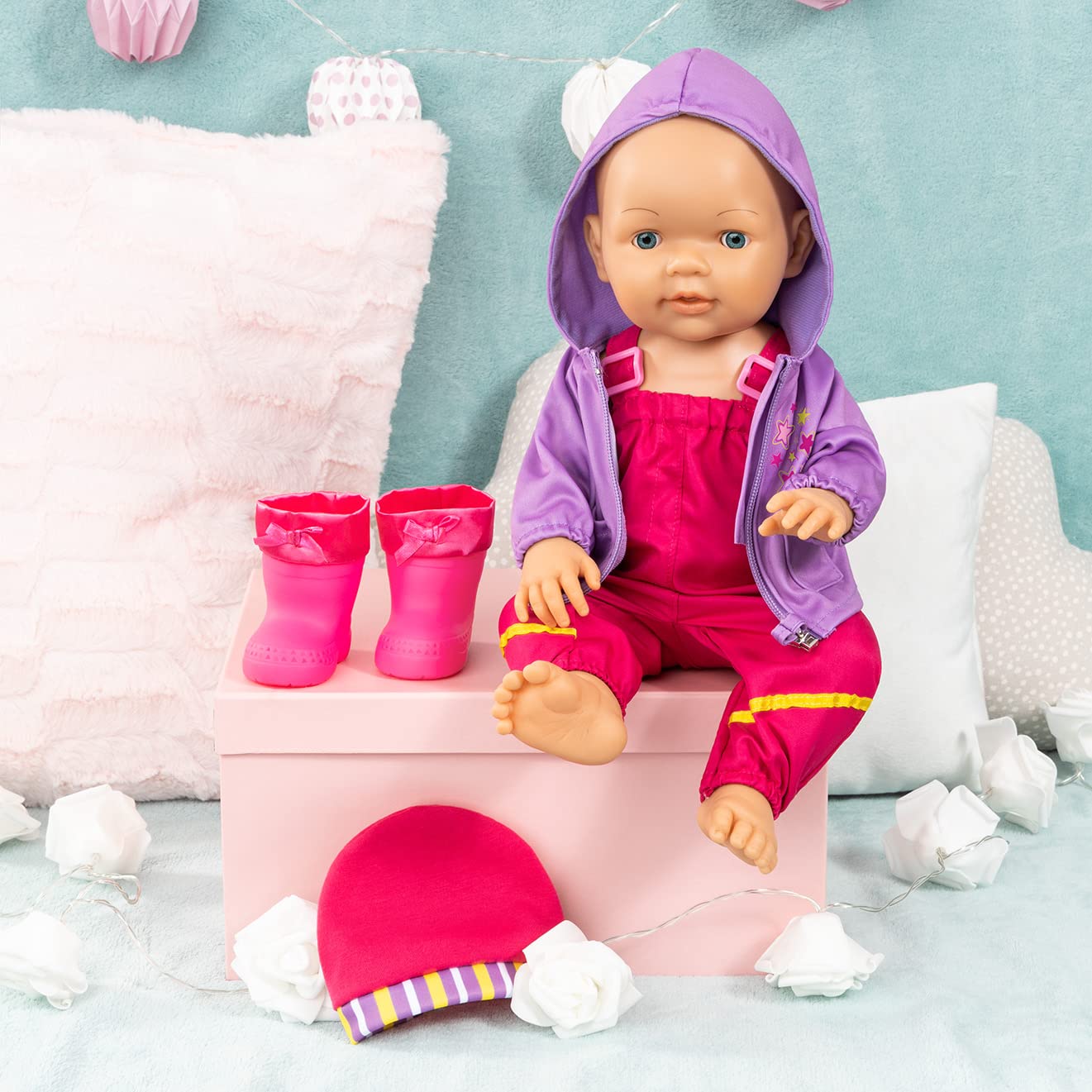 Bayer Design Puppenkleidung, mehrteilige Regenkleidung, Puppenzubehör