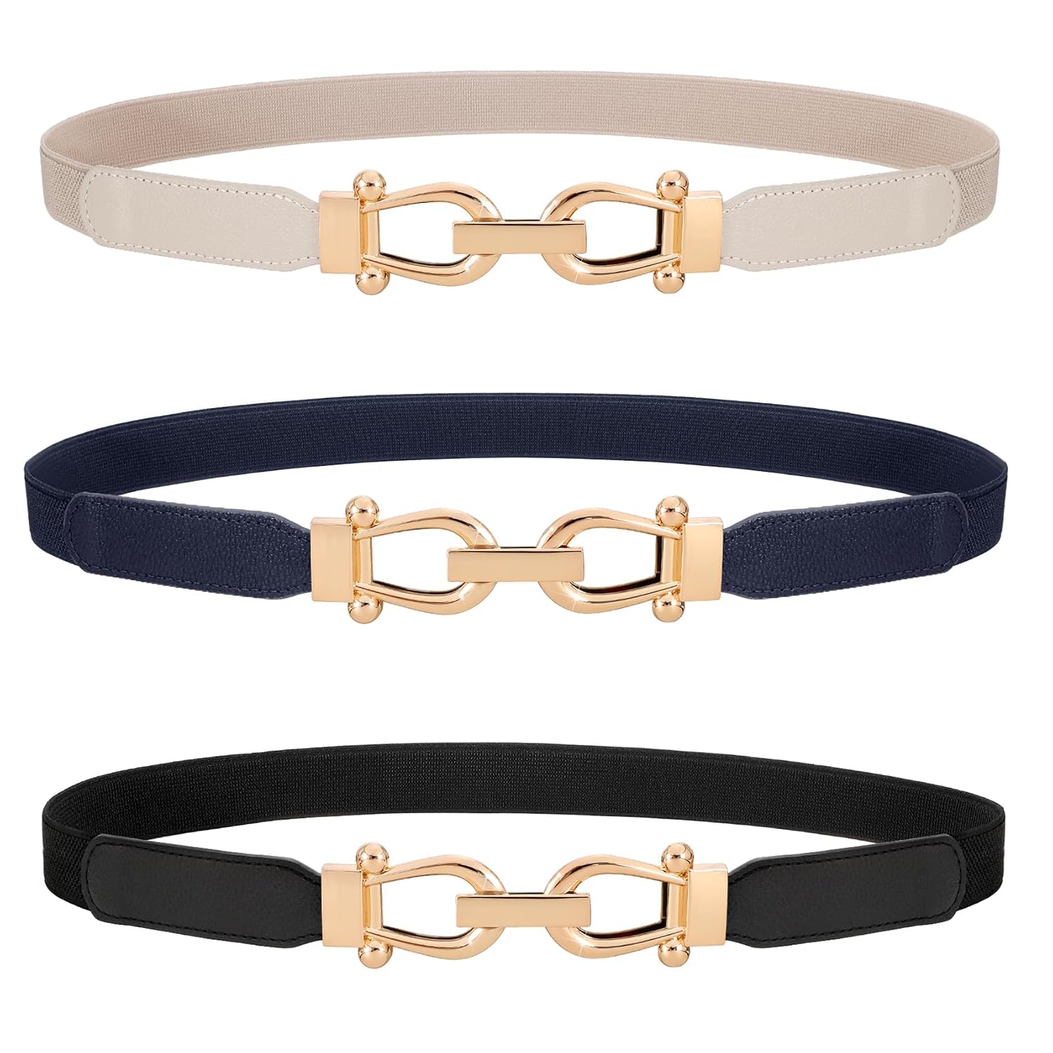 WERFORU Skinny Elastic Waist Belt, 3 Pack - Image 8