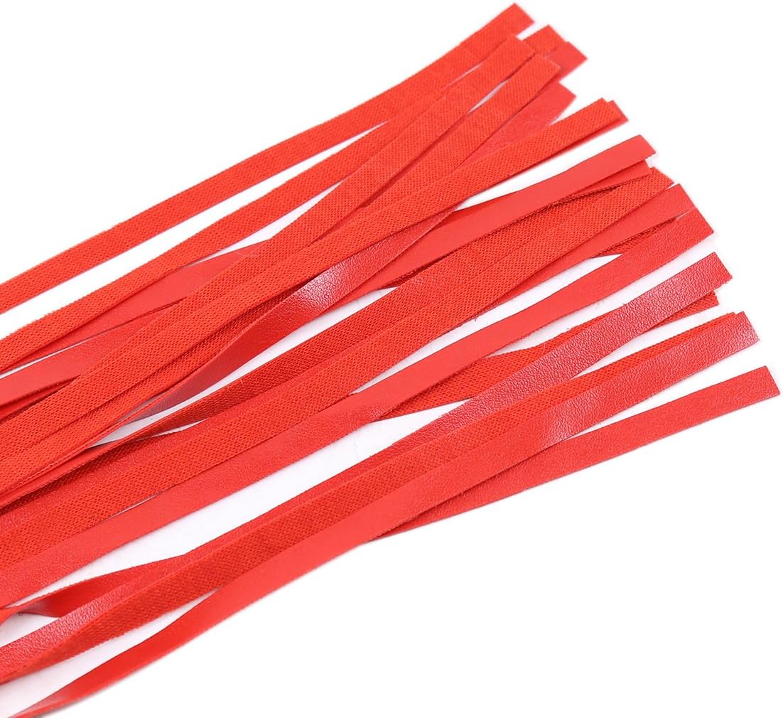 Red Leather Whip Loose Whip， Bright Leather Whip,Whip, Horse Riding Crop, Role-Playing Props,