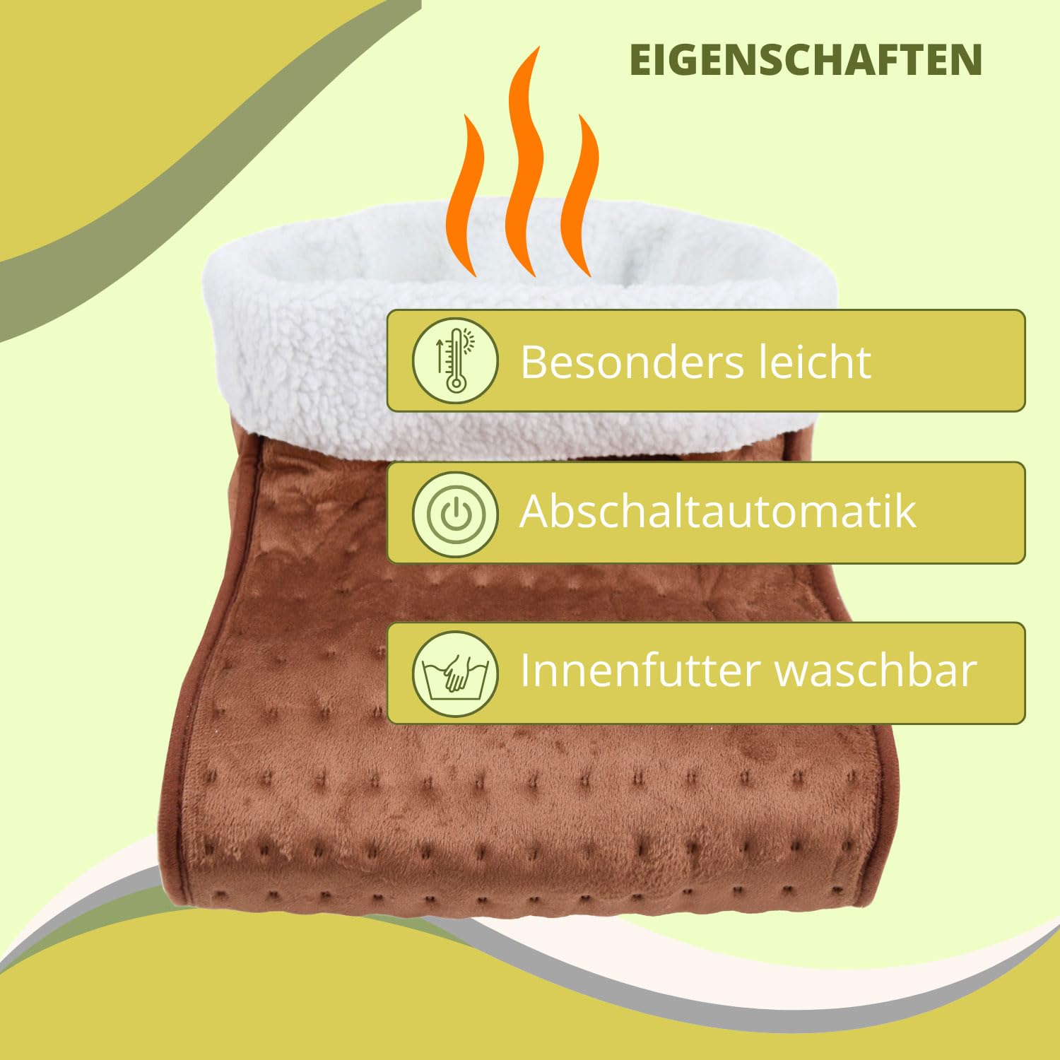 Syntrox Germany Atmungsaktiver Elektrischer Fußwärmer Arutic, Fußheizung für den Winter,Hausschuhe Schuhe, beheizter Fußwärmer, Hausschuhe, 3 Temperaturstufen, 100 Watt