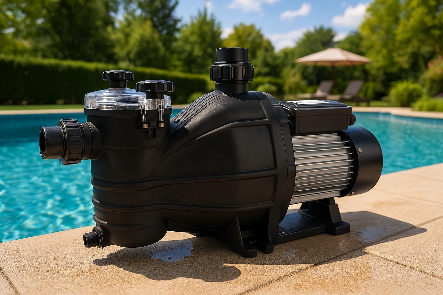 Hidro Water - Bomba de filtración para piscina MCB+ 1 CV | Autoaspirante, silenciosa y de bajo consumo | Compatible con cloración salina | Piscinas de hasta 100 m³