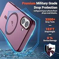 Vista 855 de SUPFINE Funda magnética para iPhone 11 (compatible con MagSafe) (protección contra caídas de grado militar), translúcida mate a prueba de golpes