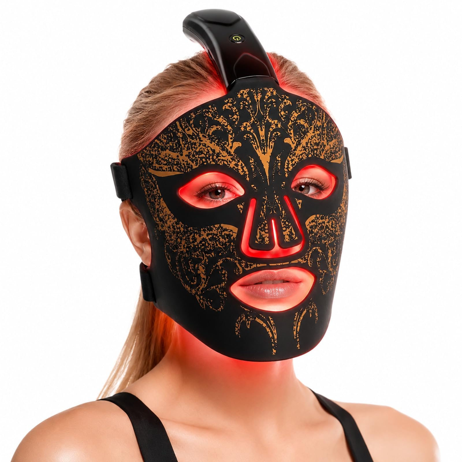 MUCHANGE 7-in-1 Red Light Therapy Face Mask