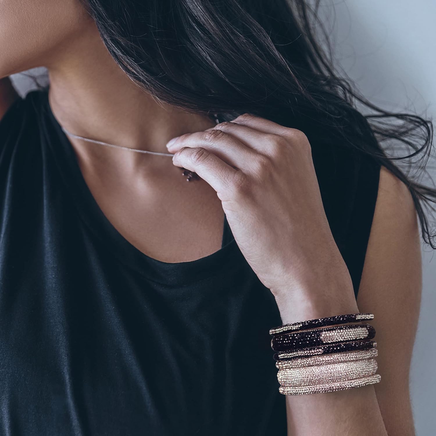 PurseN Handmade Bollywood Crystal Bangles