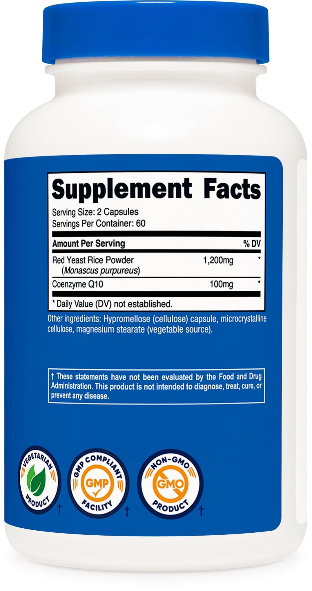 Nutricost Red Yeast Rice with CoQ10 1300mg, 120 Capsules, 60 Servings — Amazon image 5