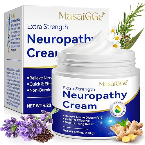 Crema neuropatía, crema calmante para neuropatía, máxima fuerza para pies, manos, piernas y espalda, fórmula no grasosa, a base de plantas para