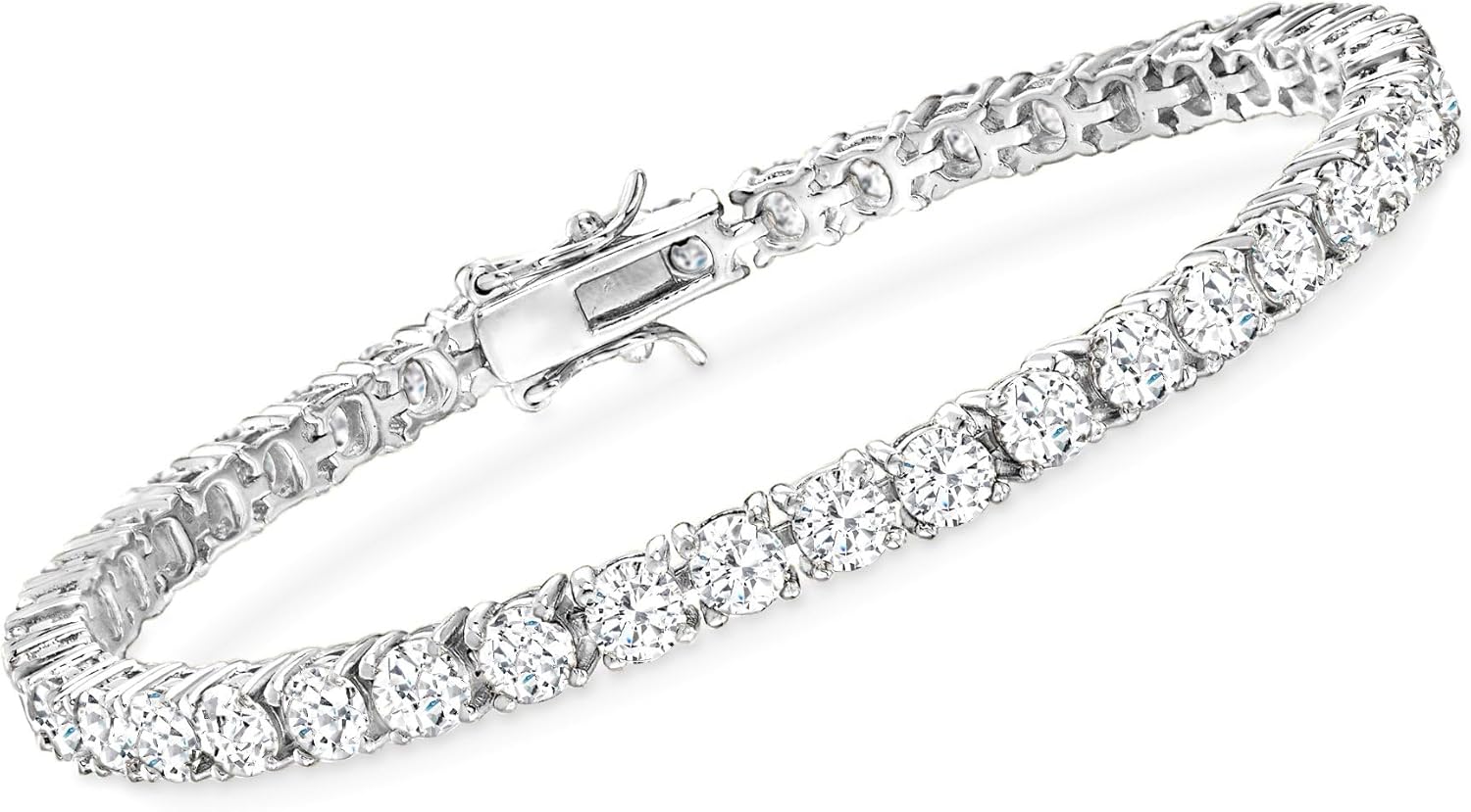 Ross-Simons 10.00 ct. t.w. CZ Tennis Bracelet in Sterling Silver