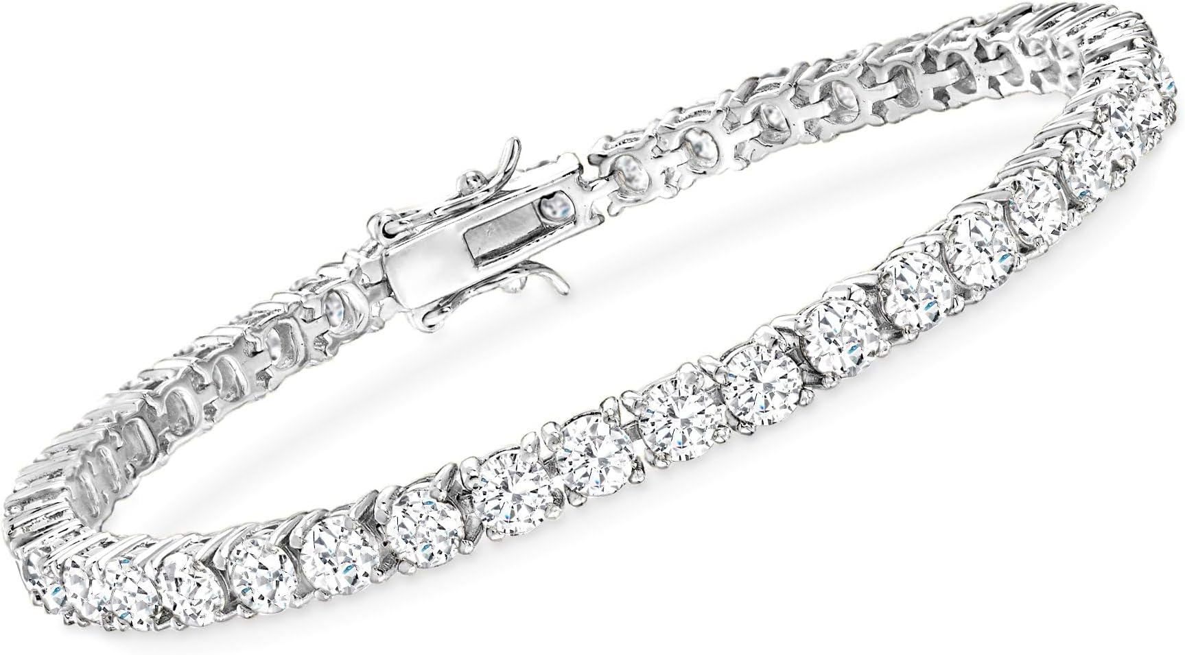 10.00 ct. t.w. CZ Tennis Bracelet in Sterling Silver