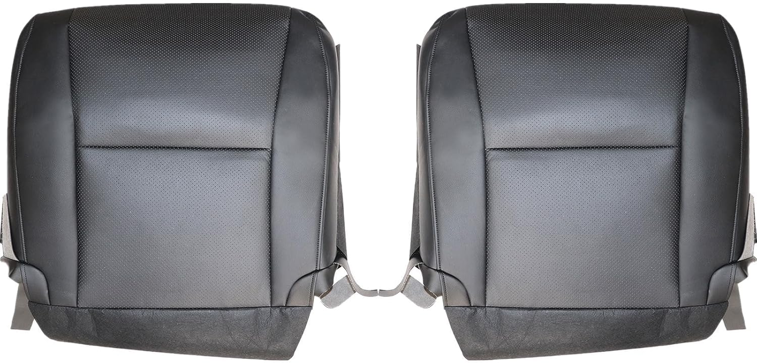 Black Replacement Driver and Passenger Side Bottom Seat Covers Compatible with Lexus RX350 RX450h 2010 2011 2012 2013 2014 2015